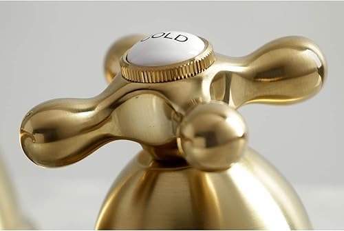 Miniatura 2 de Kingston Brass KS3967AX - Grifo de baño extendido de 8 pulgadas, latón cepillado