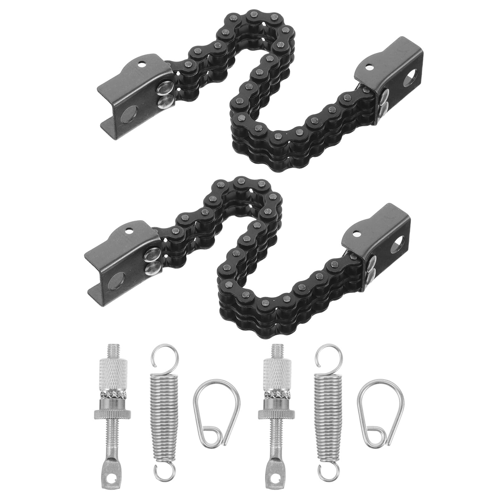 Mikinona Kit pour Pédale de Grosse Caisse Double Chaîne Ressorts et Vis Métalliques Accessoires de Remplacement Compatibles avec Pédales de Batterie Standard