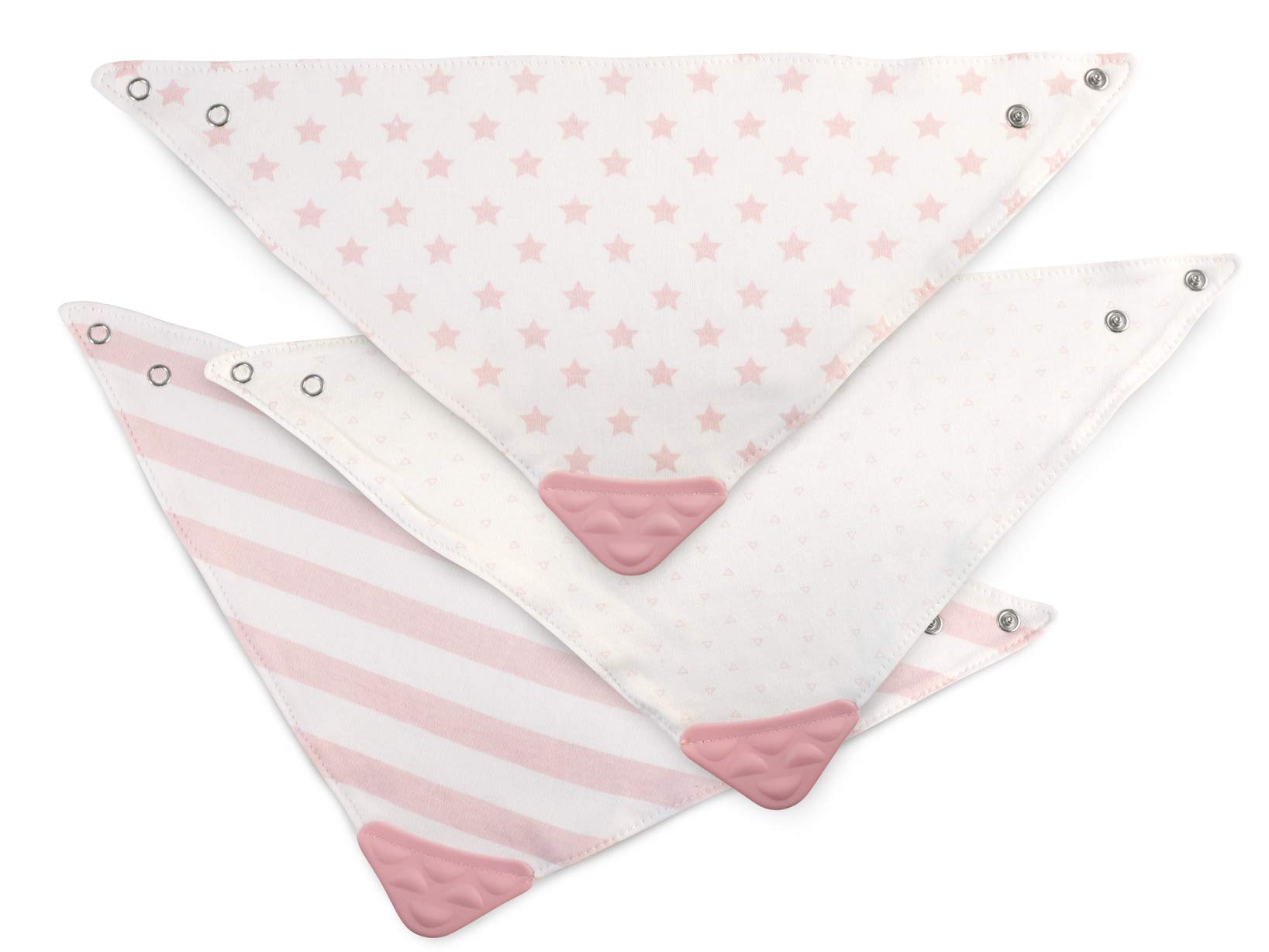 Lulabi Girl Set of 3 Bandana Bibs in Cotton