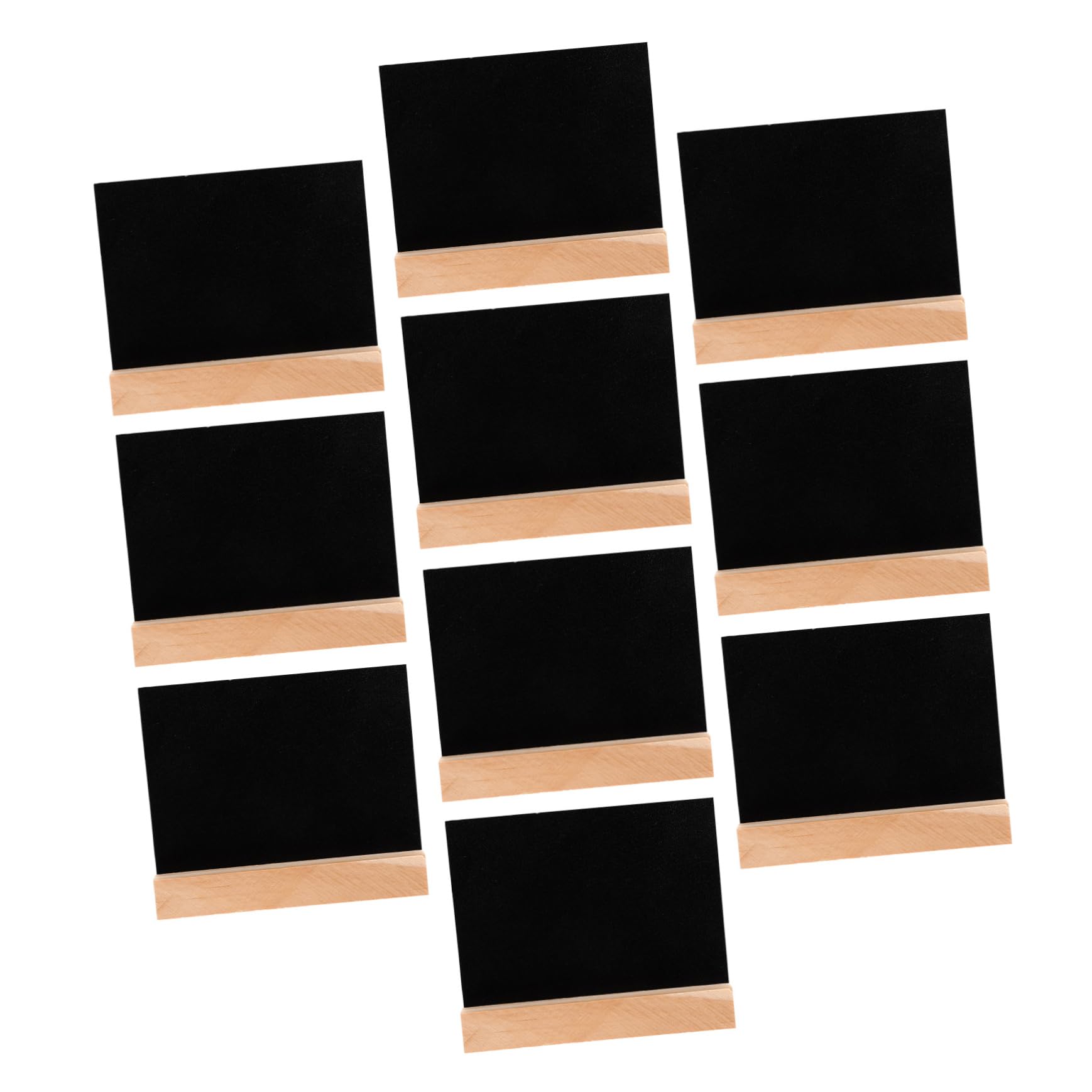 HOODANCOS 10pcs Double Sided Chalkboard Signs Bases Message Boards for Parties Weddings and Home Decor Versatile Reusable Chalkboard Tags for Food and Table Displays