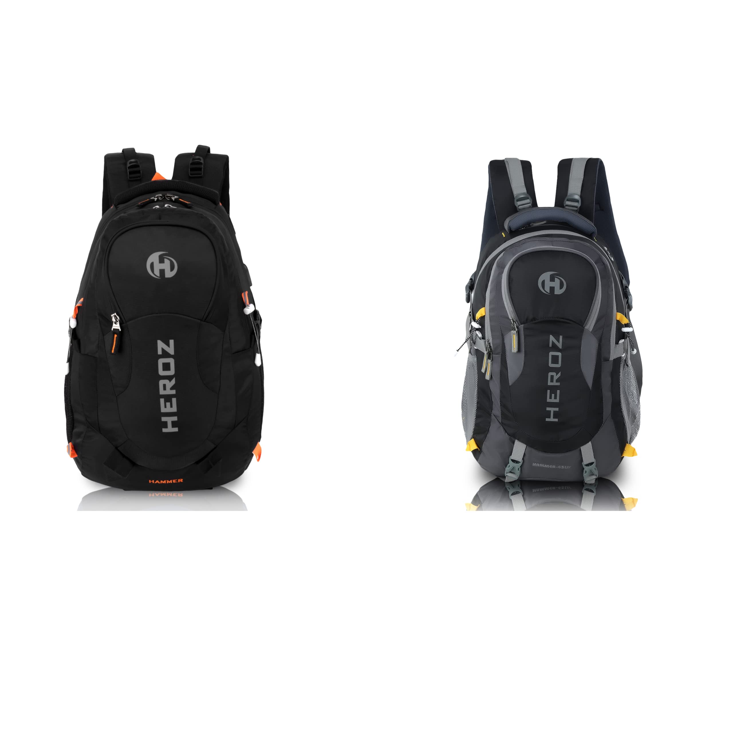 HEROZ Combo of Hammer & Mini Hammer Unisex Nylon 45 L+35 L Travel Laptop Backpack Water Resistant Slim Durable Fits Up to 17.3 Inch Laptop Notebook (Black) (B0BJ35GC4J) Amazon Price History, Amazon Price Tracker