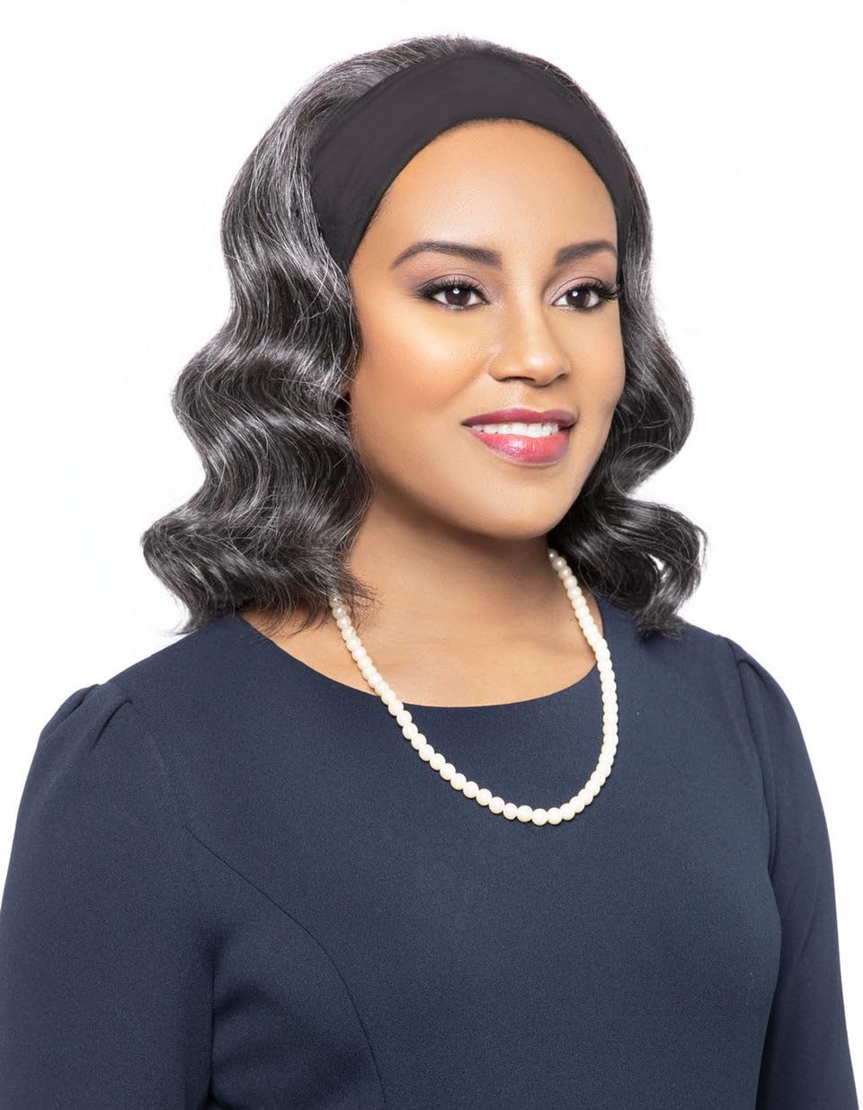 Foxy Silver (Iris - Synthetic Headband Wig in 44