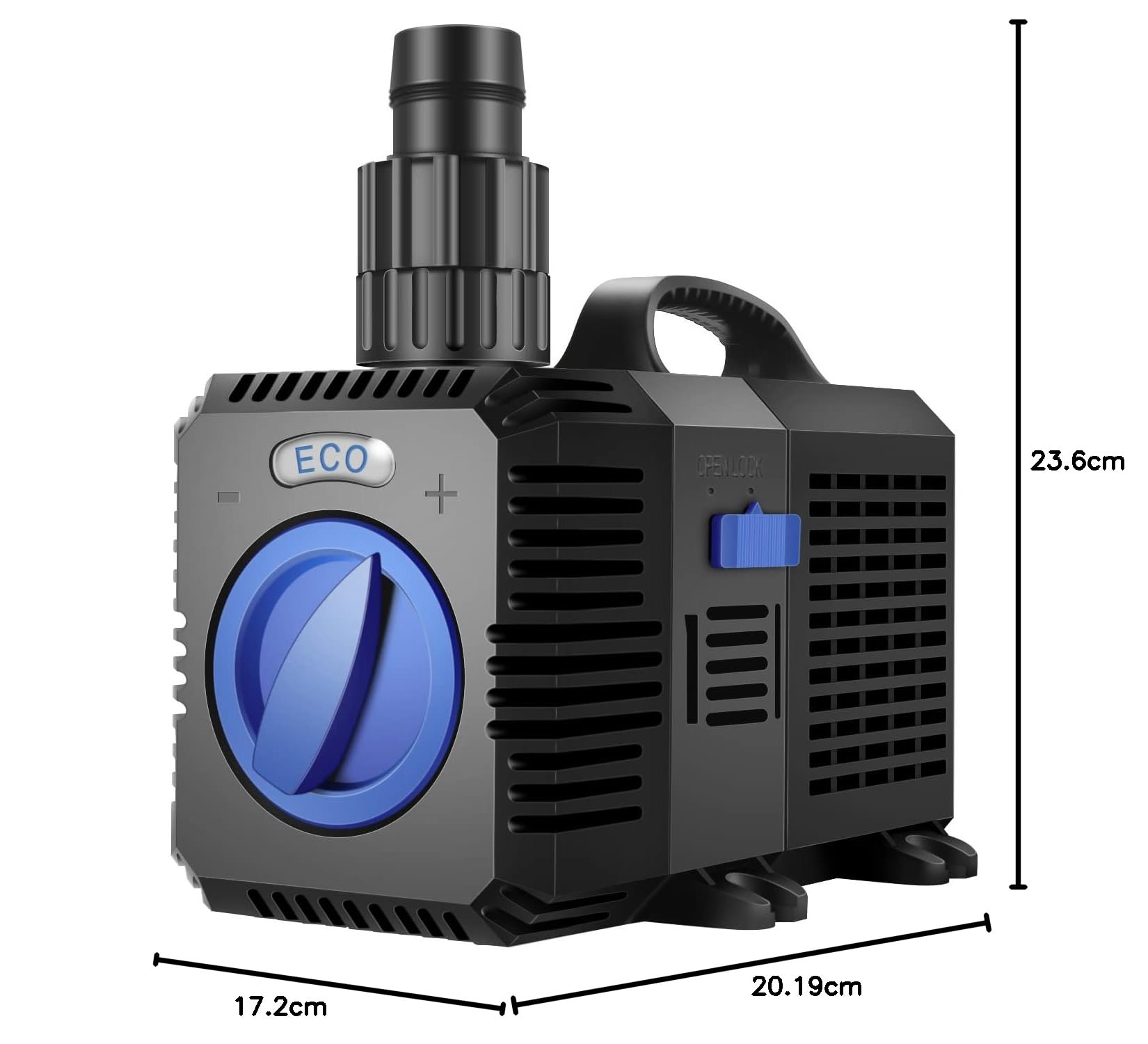 Super Eco Pompa do oczka wodnego, strumieniowa pompa wodna, 40 W, wysokość podnoszenia słupa wody 4,8 m, 5200 l/h