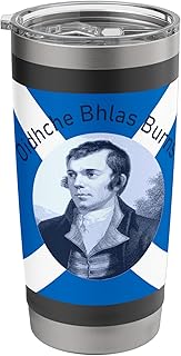 Robbie Burns - In Blue Oidhche Bhlas Burns And Saltire Stainless Steel Insulated Tumbler