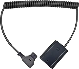 LSYRIA D tap to NP FZ100 Dummy Battery Coiled Power Cable for Sony A6600 A7III A7RIII A7SIII A7RV A7RM5 A7RM4 A9 II A7RIV A7IV A1 A7C FX3 Camera, 40inch