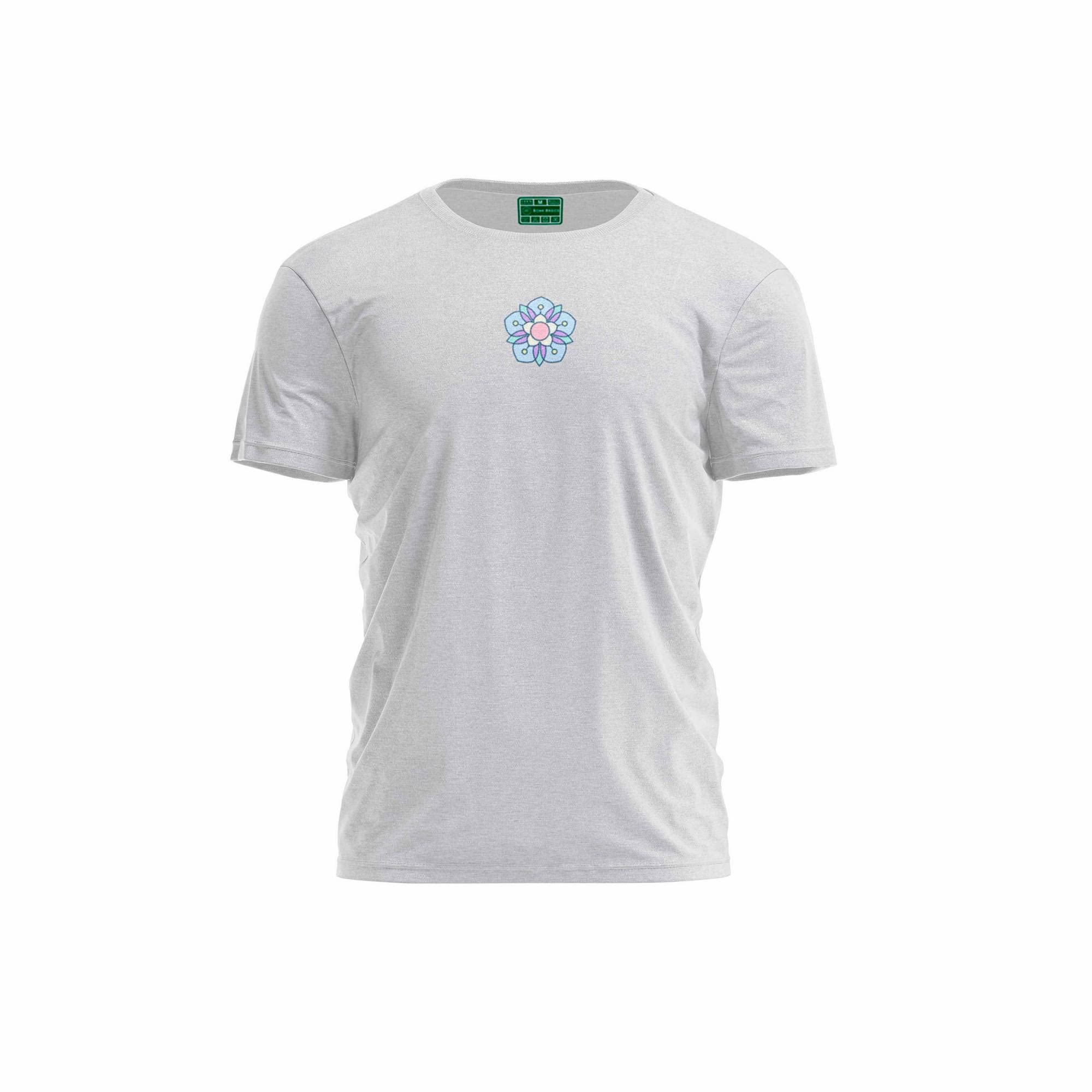 Bona Basics, Digitally Printed, Men's Basic T-Shirt,%70 Cotton%30 Polyester, Grey, Casual, Men's Tops, Size: XL