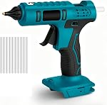 Cordless Hot Glue Gun for Makita 18V Battery, 100W 250° High Temperature Industrial Mini Glue Guns Thermo Tool, for Quick Home Repairs, Arts, Crafts, DIY, Sealing,Without Battery