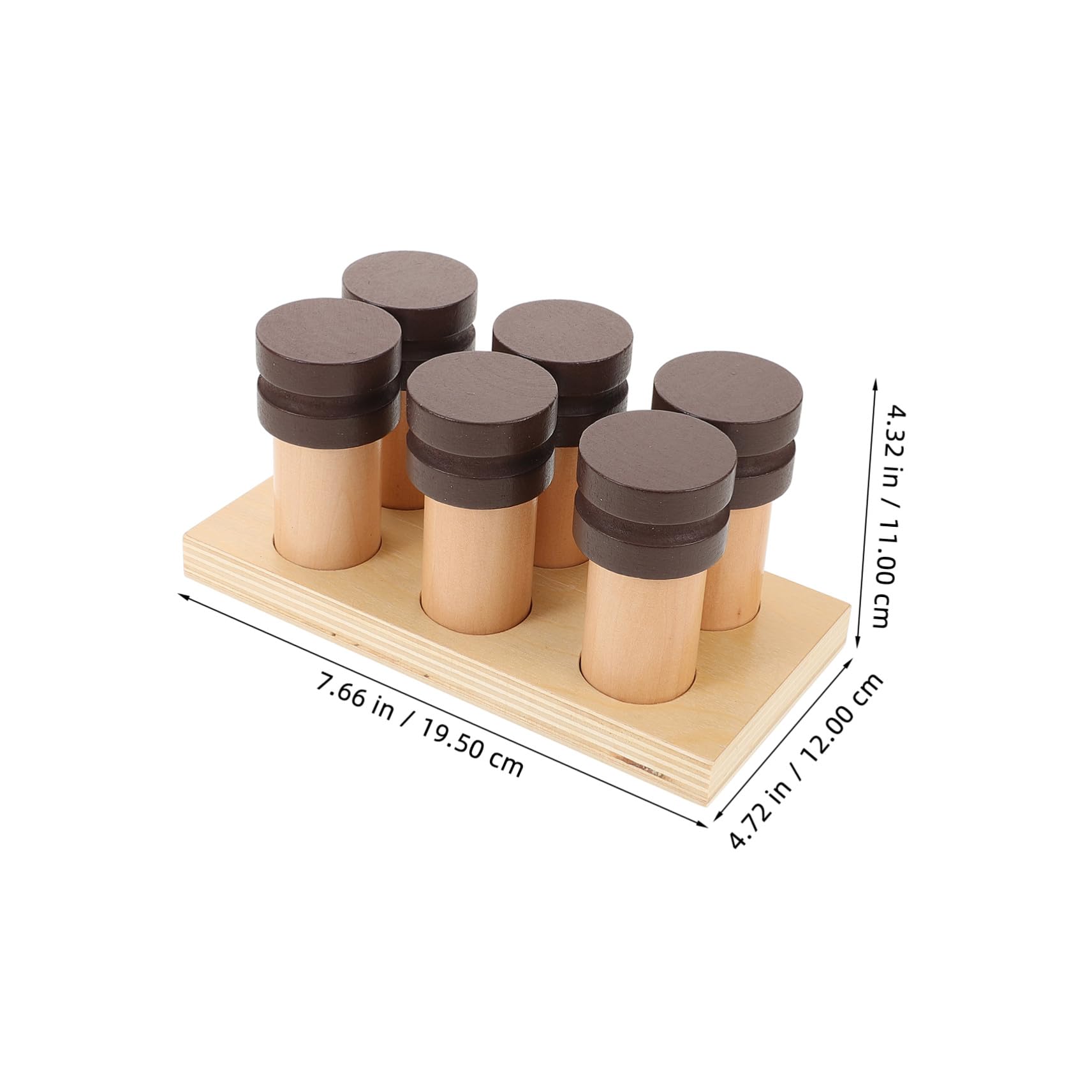 Gioco Montessori Olfattivo in Legno con Bordi Lisci, Set Sensoriale Creativo per Sviluppo Cognitivo e Gioco Educativo la Prima Età