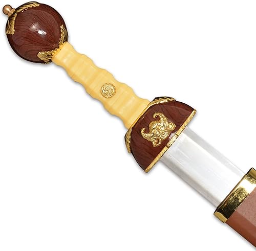 Miniatura 3 de Sword fort Espada de acero al carbono Gladius Roman Legion de metal real, aproximadamente 31.5 pulgadas, espada armada clásica medieval de caballero