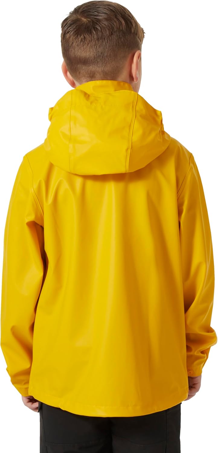 Helly Hansen Junior Moss Jacket - Unisex Coat with HELOX, YKK Zipper, Detachable Hood, Adjustable Cuffs & Hem, Hand Pockets