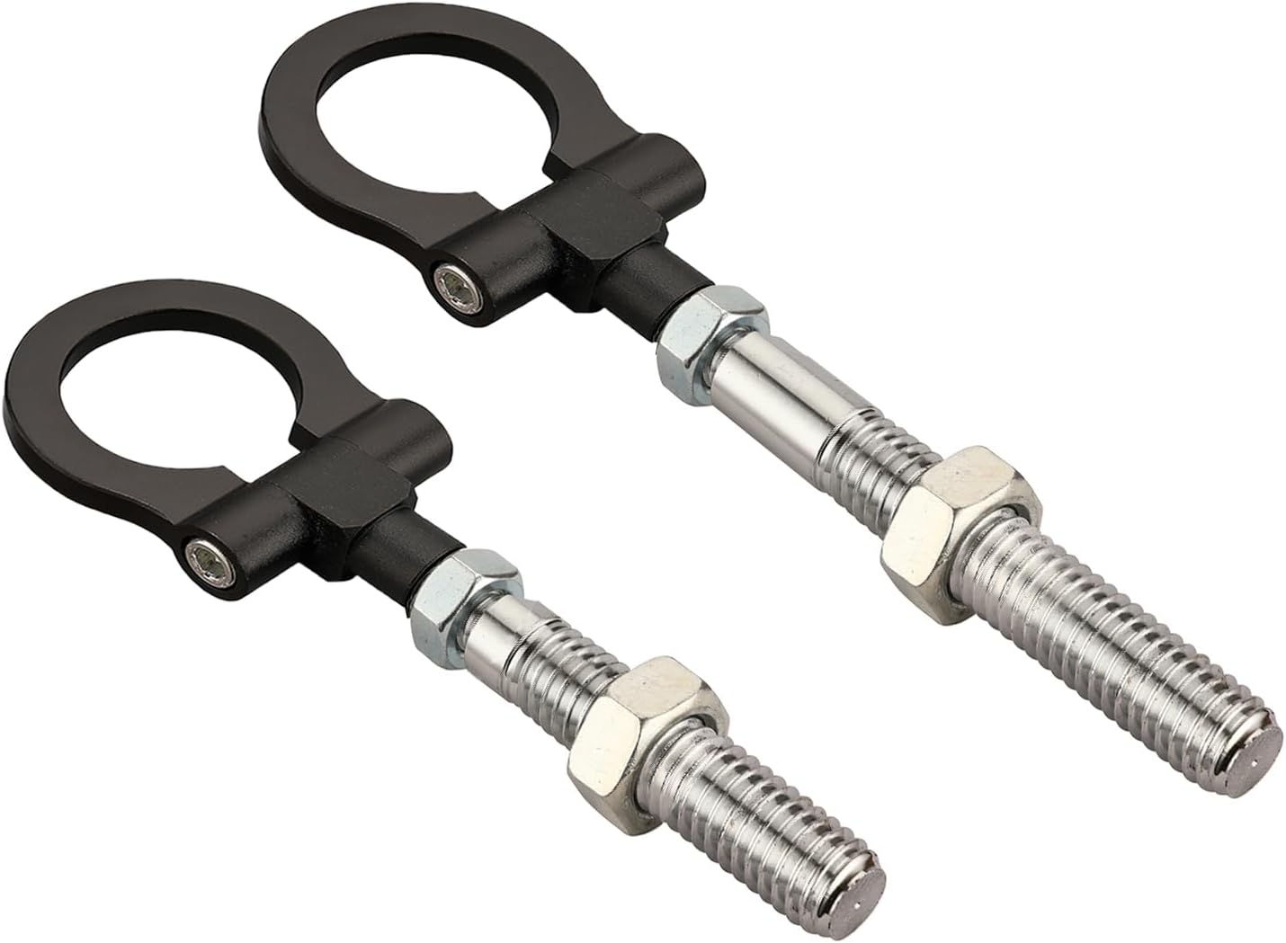 Heavy Duty Front + Rear Bumper Screw on Track Racing Tow Hook Set Compitable for 2014-2024 Chevrolet C7 & C8 Corvette,2006-2009 Cadillac XLR (Black)