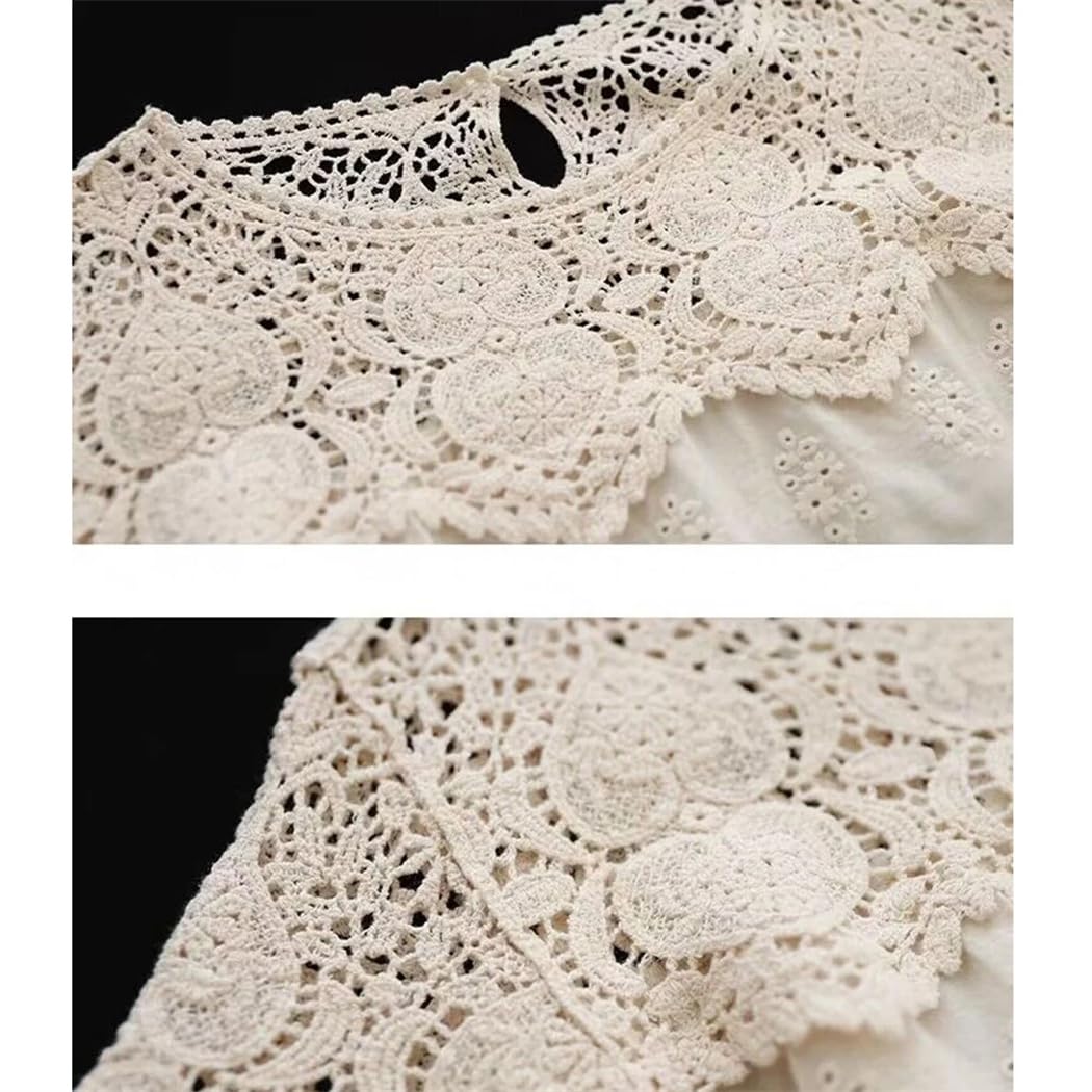 Top da donna in pizzo con cuciture scava fuori manica corta girocollo estate stile coreano sciolto Casua Top