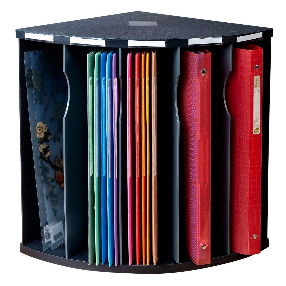 Exacompta 393714D 3er Pack Ergonomische Sortierablage THE CORNER mit 5 Fächern für Ordner, Mappen, Hefter und Ringbücher im DIN A4 Format perfekt für Ihr Büro Schwarz|Mausgrau