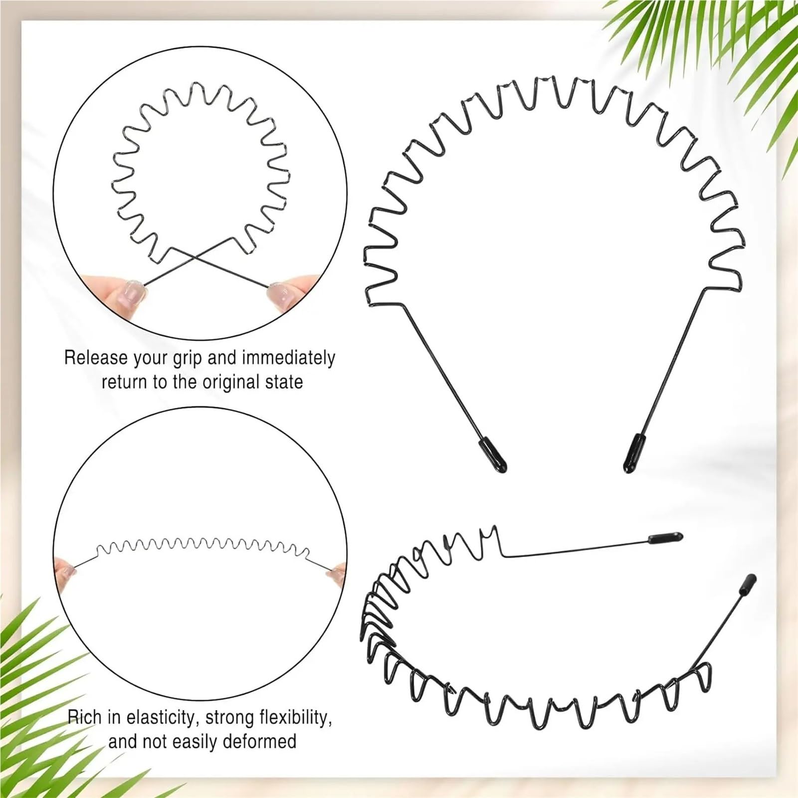 Fascia Per Capelli Ondulata In Metallo Cerchio for testa in metallo 1-100 pezzi