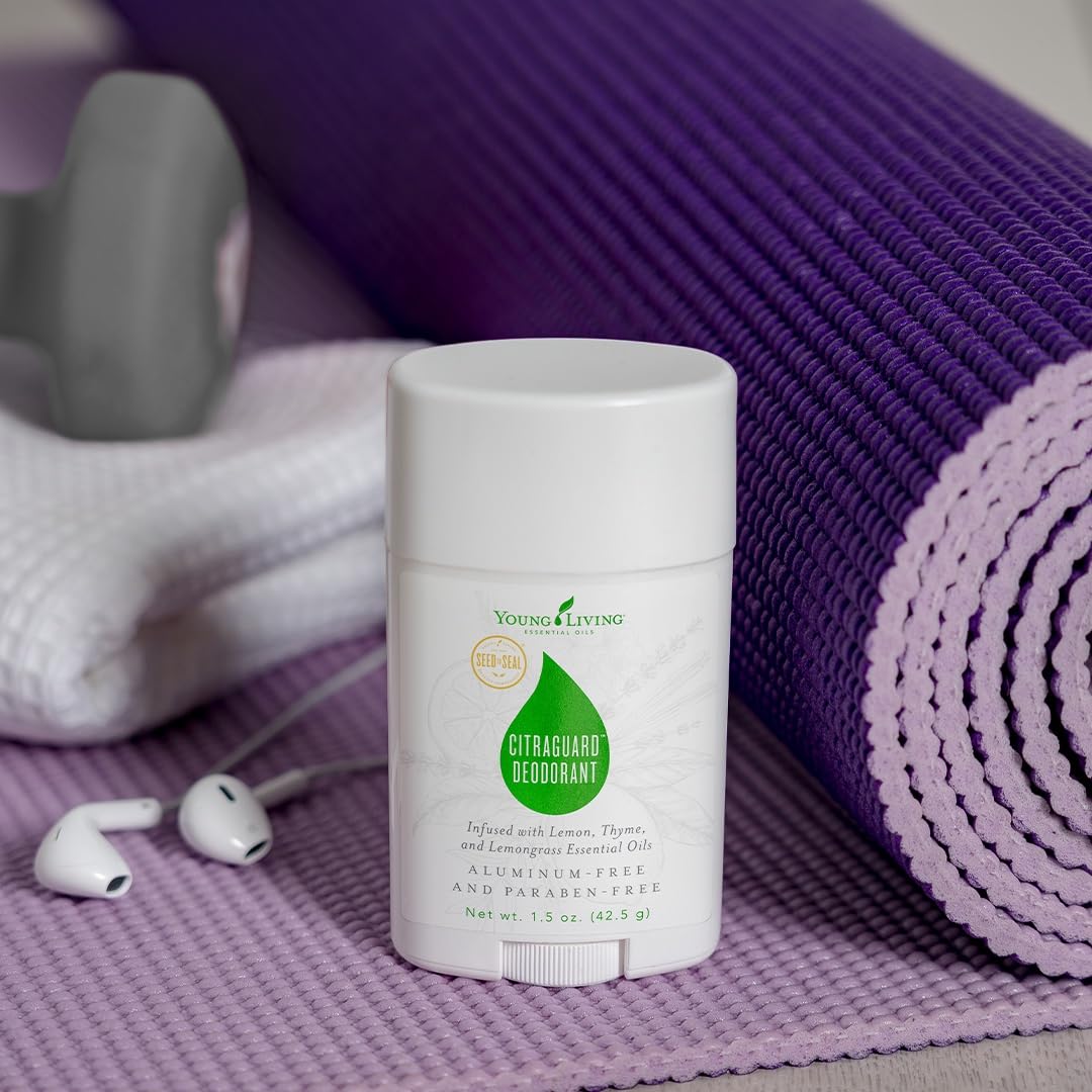 Young Living CitraGuard Deodorant - 1.5 oz - Natural Odor Protection, Moisture-Absorbing Formula with Plant-Based Ingredients, Vegan-Friendly - Fresh and Skin-Nourishing