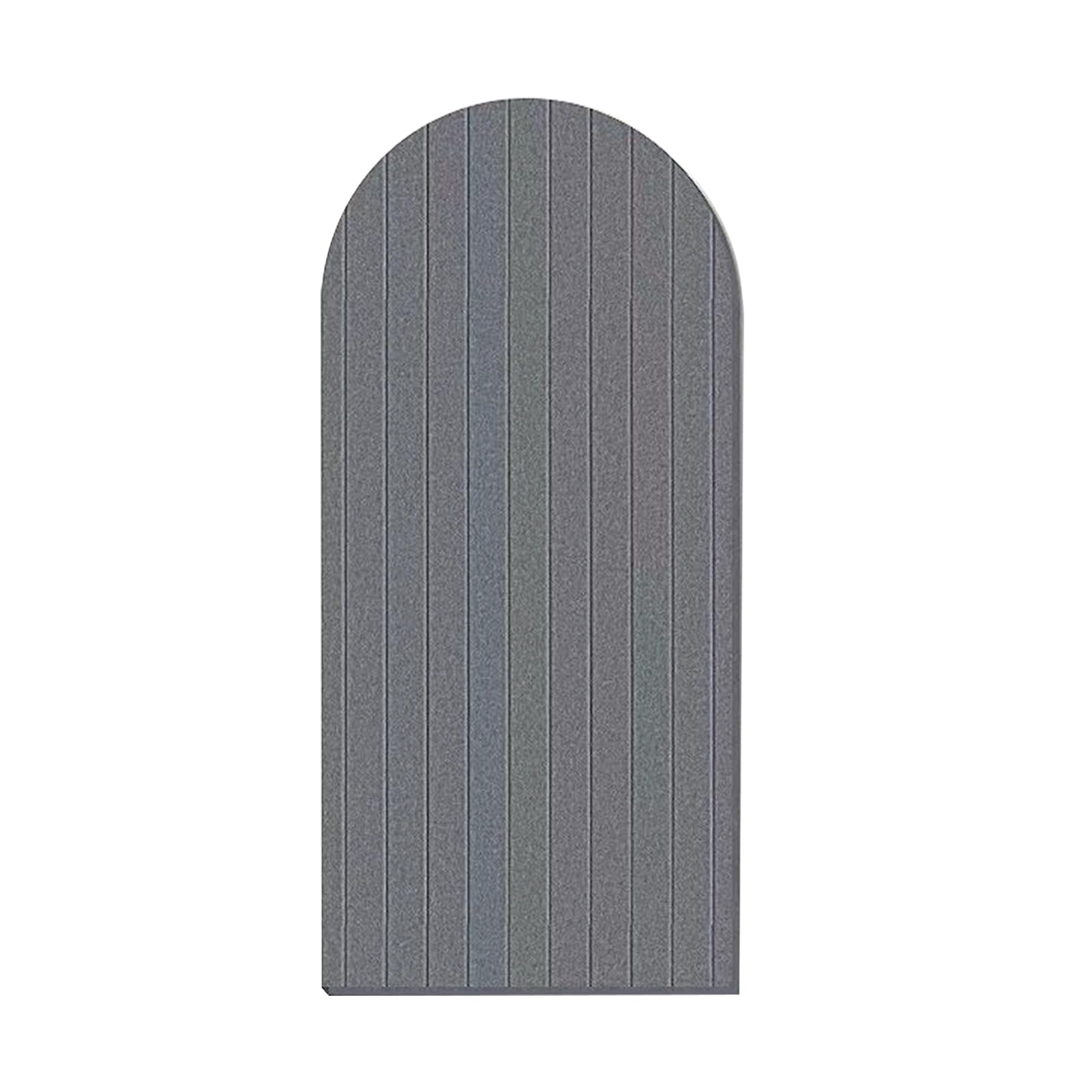 Curved Felt Bulletin Board,Arched Design Beige Fabric Display Panel, No-Tools Installation Memo Board for Home Or Office,Durable Polyester Felt for Photos, Notes, and Ideas Grey L