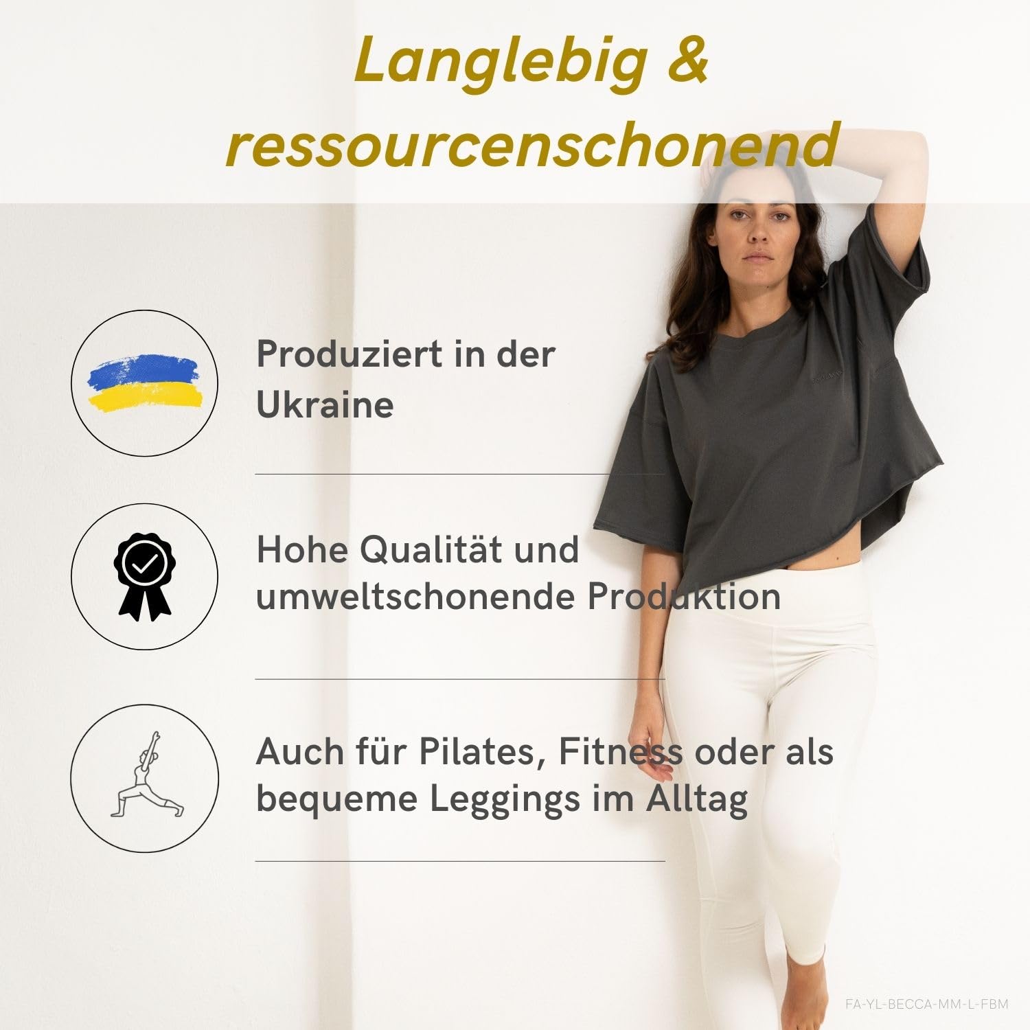 Lotuscrafts® Yoga Leggings Damen High Waist – Sportleggings Damen Lang für Yoga, Pilates & Fitness, atmungsaktive Sport Tights mit hohem Bund