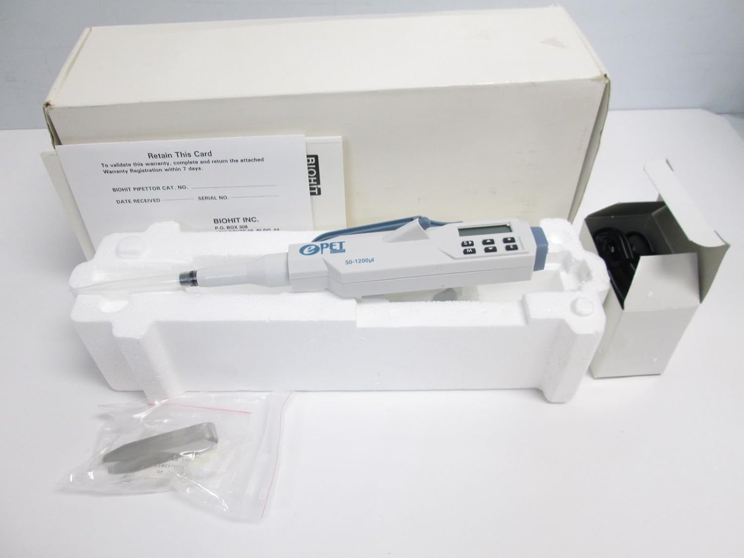 Biohit ePet 501200µl Single Channel Electronic Pipettor, w/ Power