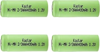 Kastar 4 Pcs Ni-MH Battery 2/3AAA 1.2V 400mAh (Flat Top) Replacement for Electric mopeds Meters, Two radios Electric Razors, Toothbrushes, Mobile Phones pagers, Medical Instruments & Equipment