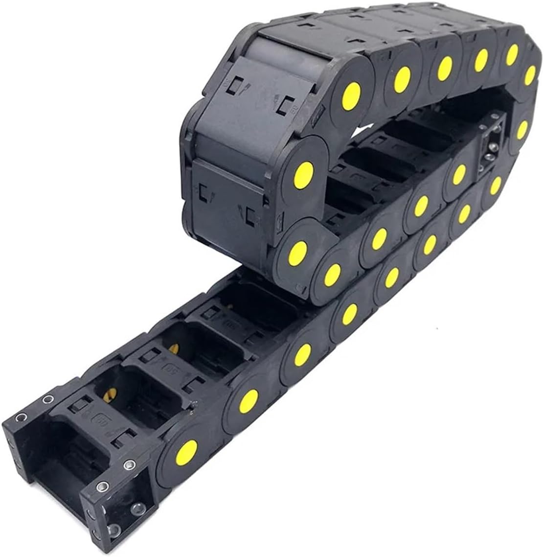 Transmission Chain of Power 1 Meter Nylon Towline Drag Chain Wire Carrier Cable Semi-Enclosed Open Both Sides Transmission Transmission Chain of Power(R55,30x38 mm)