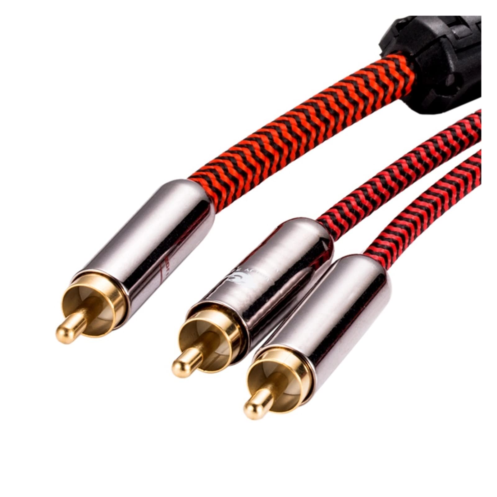 Cavo subwoofer RCA a doppio RCA Splitter Y Cavo compatibile con Sound Mixer Amp Soundbox Cavo audio RCA 1:2 1M 2M 3M 5M 8M 10M 15M(R to 2LR,8meter)