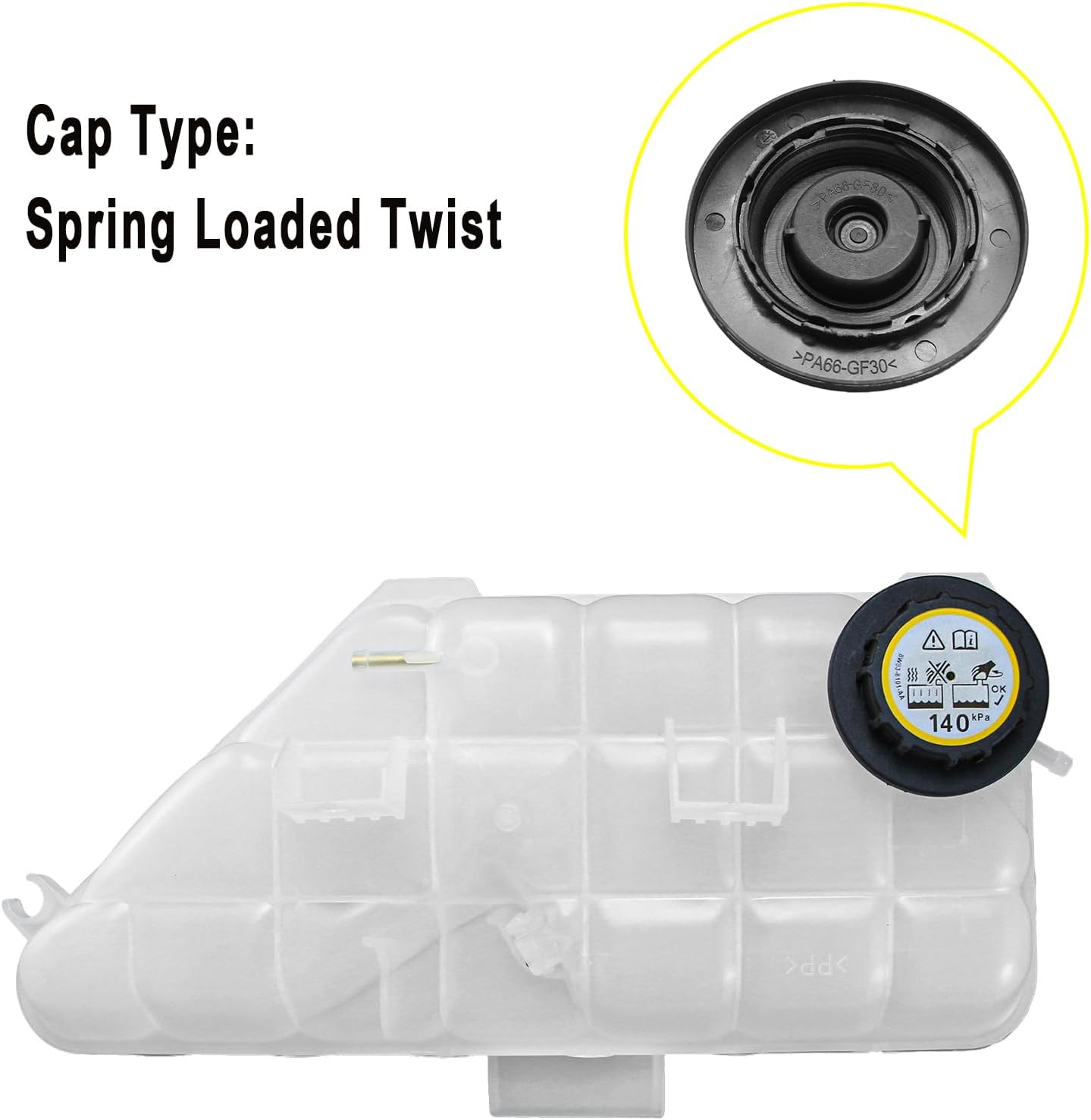 1635000349 Coolant Reservoir Tank with Cap & Sensor Compatible with 1998-2005 Mercedes-Benz ML320, ML350, ML430, ML500, ML55 AMG V6 3.2L 3.7L / V8 4.3L 5.0L 5.4L 5.8L Replaces# 603-258