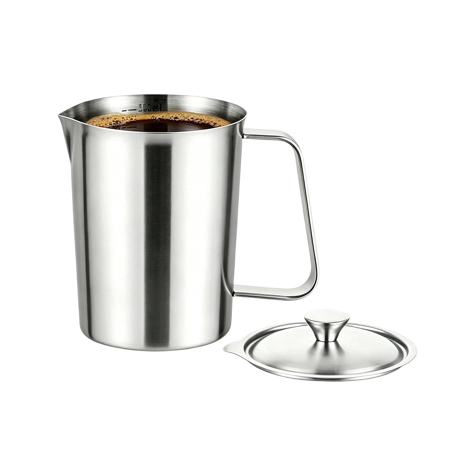 Jarra medidora de líquidos para cocina, taza para espumar leche apta para lavavajillas