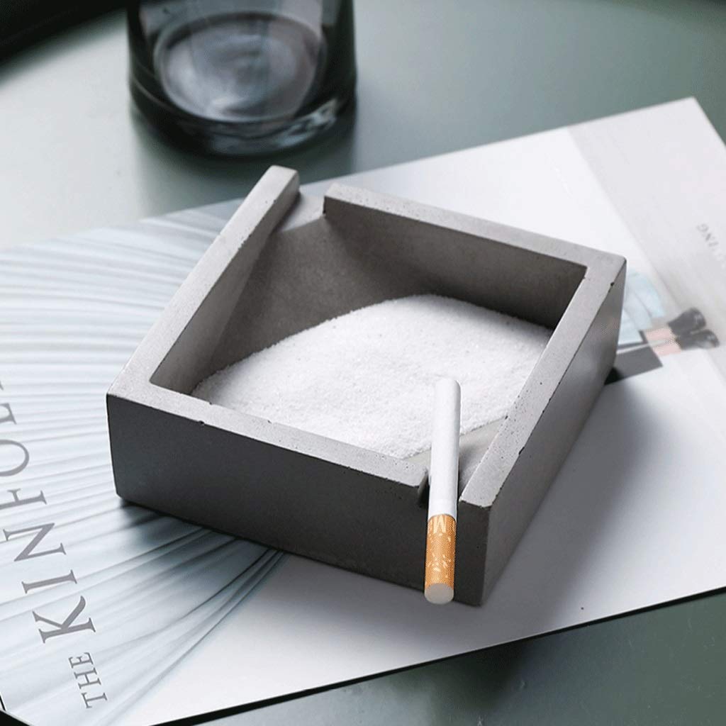 Amazon.com: HOEDGHEOE Concrete Cigarette Ashtray,For Indoor or Outdoor Use,  Patio, Office,Home,Cement Cigarette Ash Tray for Indoor or Outdoor Use Nice  Extra Decoration/Gray : Everything Else