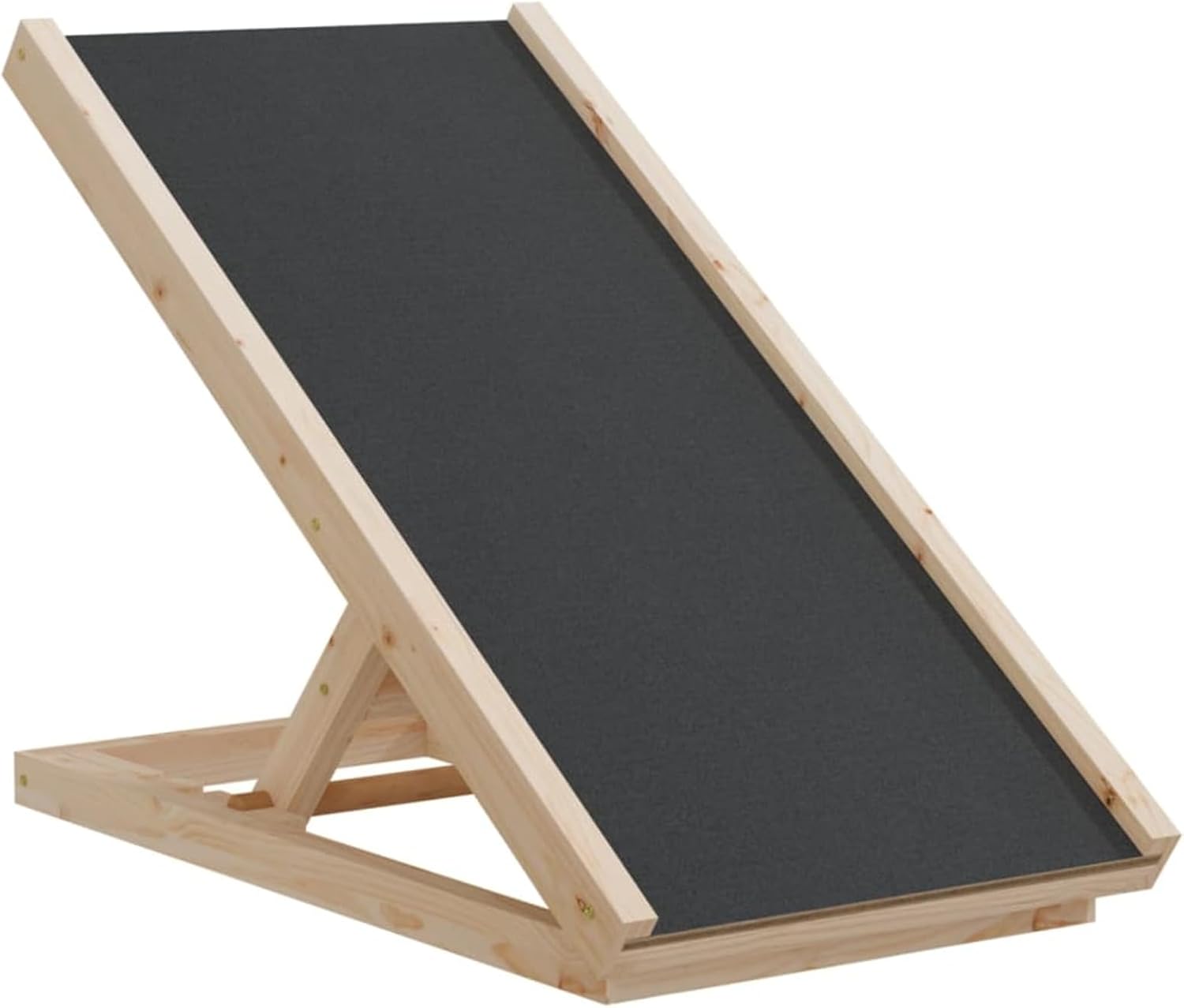 Dog Ramp for Pets – Grey Foldable Wooden Pet Ramp, 70x35 cm, Adjustable Height (30/38/45 cm), Anti-Slip Surface, Supports Up to 25 kg