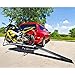 Black Widow Motorcycle Hitch Carrier Heavy Duty Steel and Aluminum Extra Long 6FT Loading Ramp 600 lb. Capacity Anti-Rattle Included Fits 2