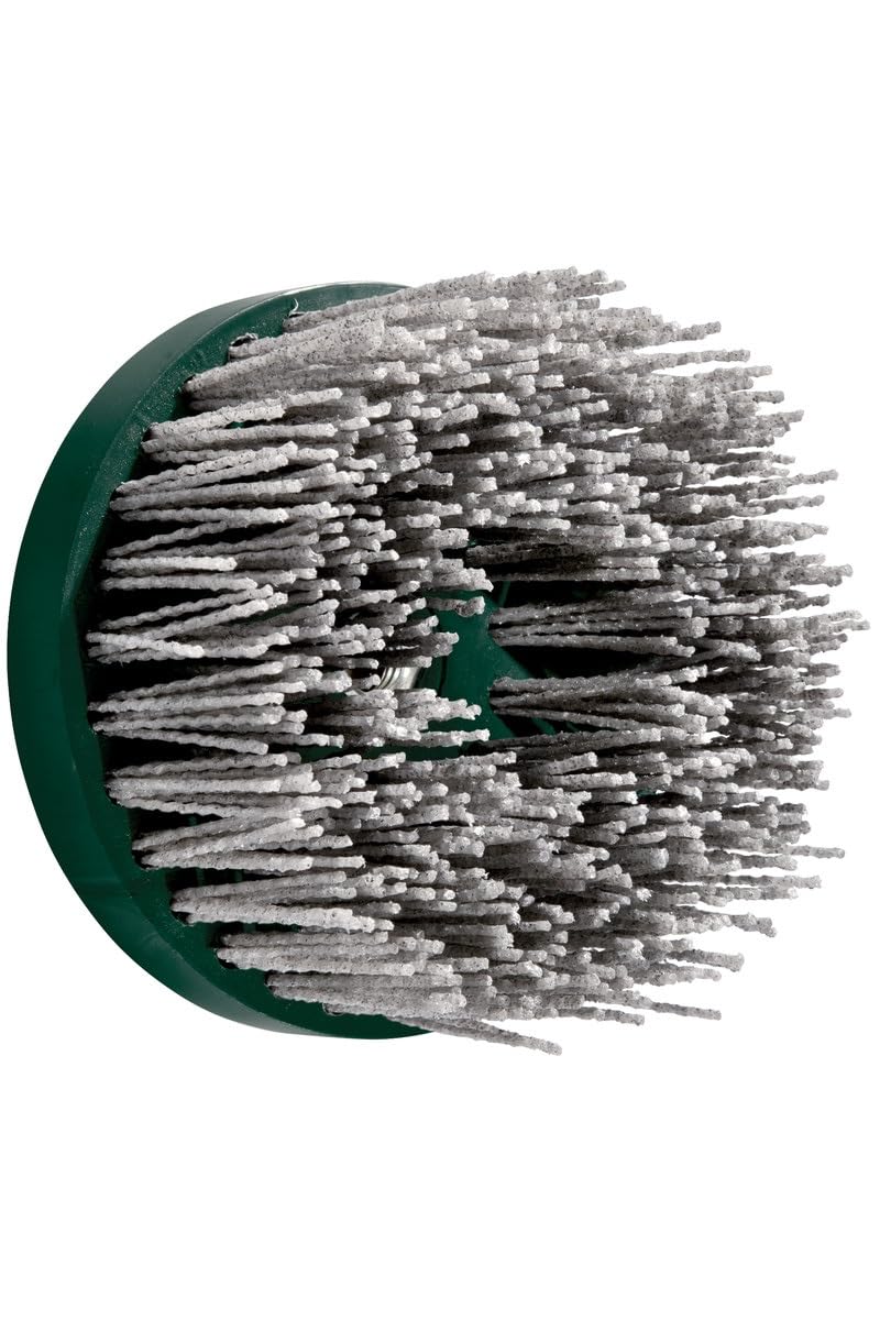 metabo Tellerbürste 130 mm M14 P80 SiC – Schleifbürste mit gewellten Siliciumcarbid-Borsten Ø 1,27 mm – zum Entgraten Schleifen Strukturieren von Stahl Holz Kunststoff – robust & effizient