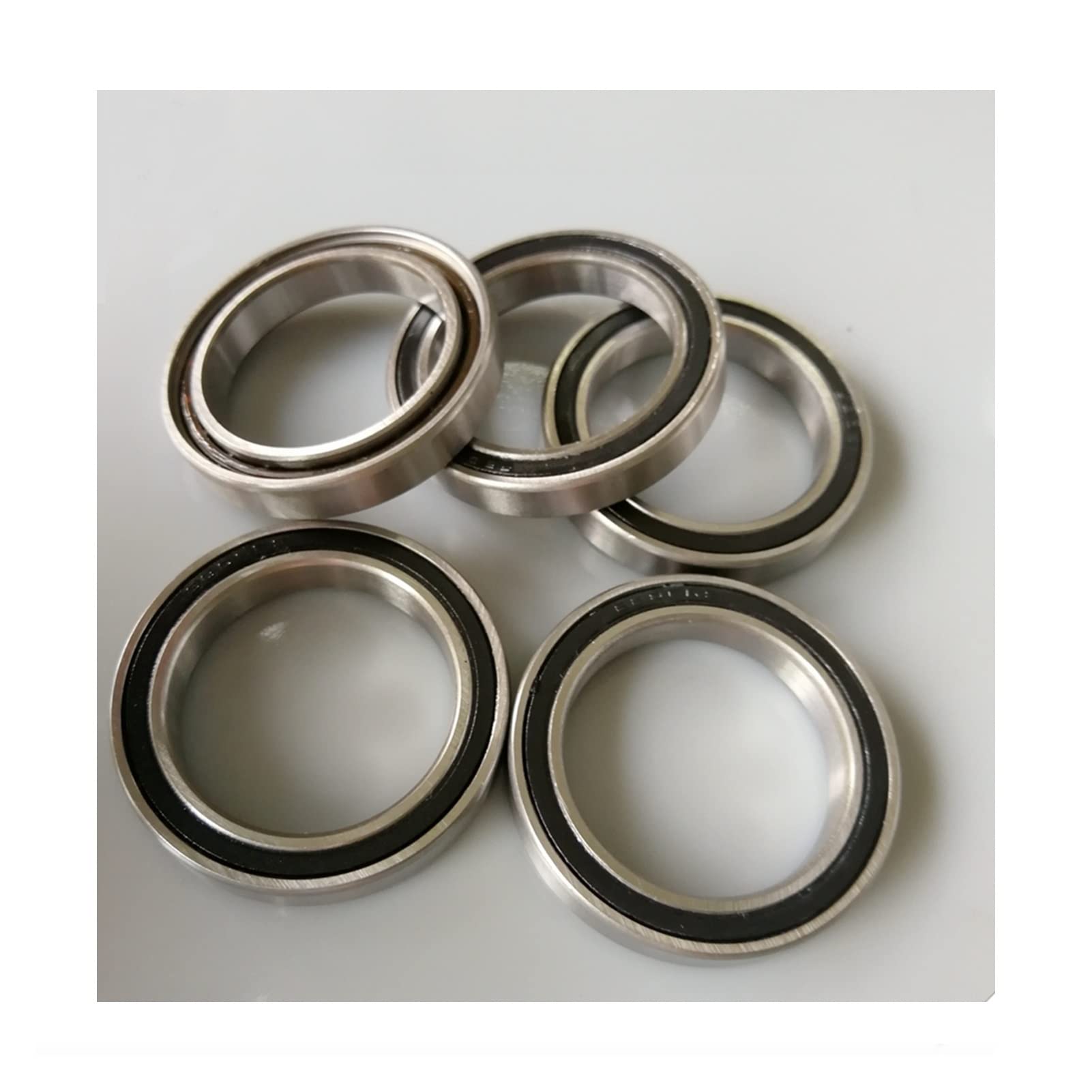 XRKJKQIDG 5Pcs 6805 Hybrid Ceramic Bearing 25x37x7mm ABEC-7 Bicycle Bottom Brackets Spares 6805RS Si3N4 Ball Bearings