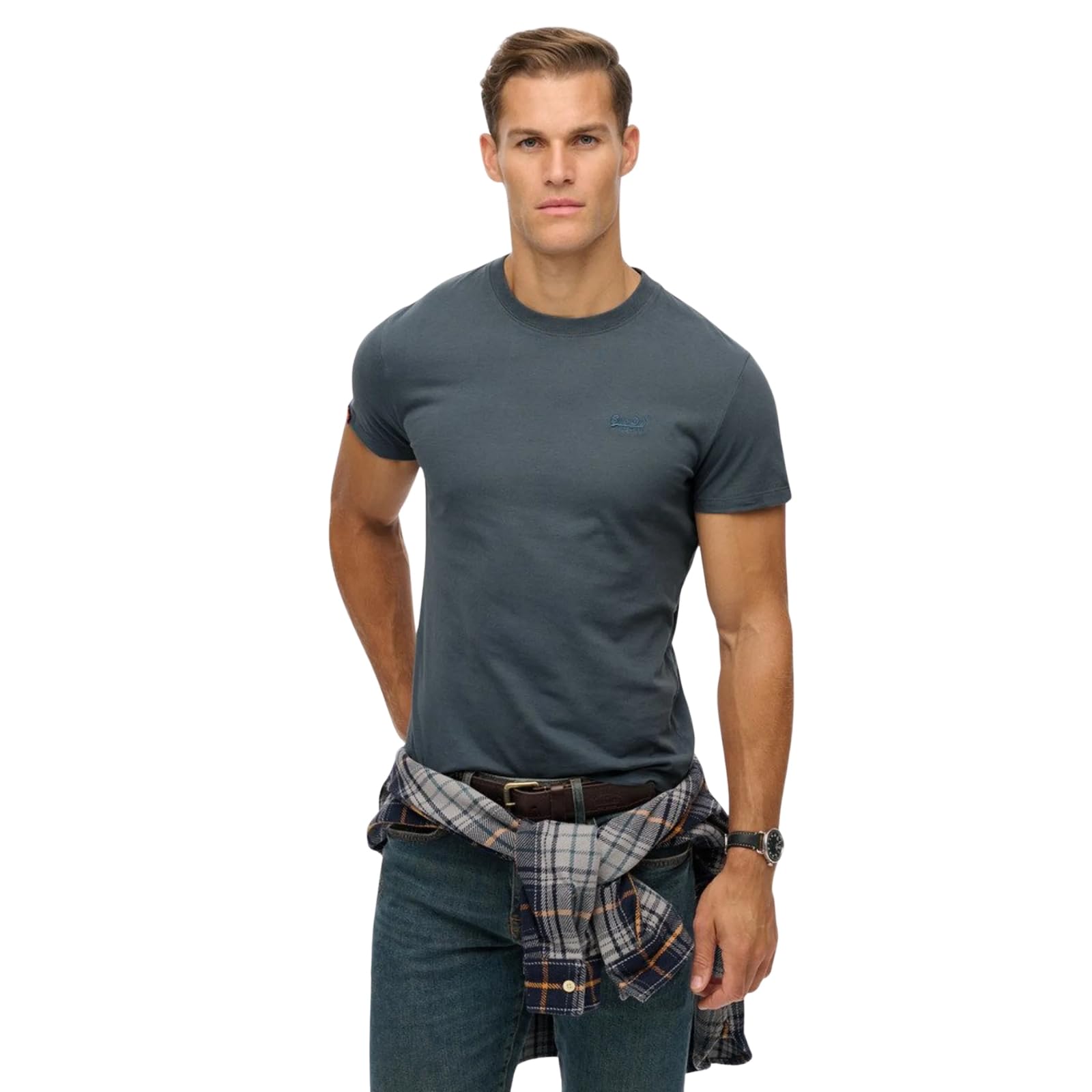 Superdry Essential Logo EMB Tee M1011245A Stormy Weather Blue S