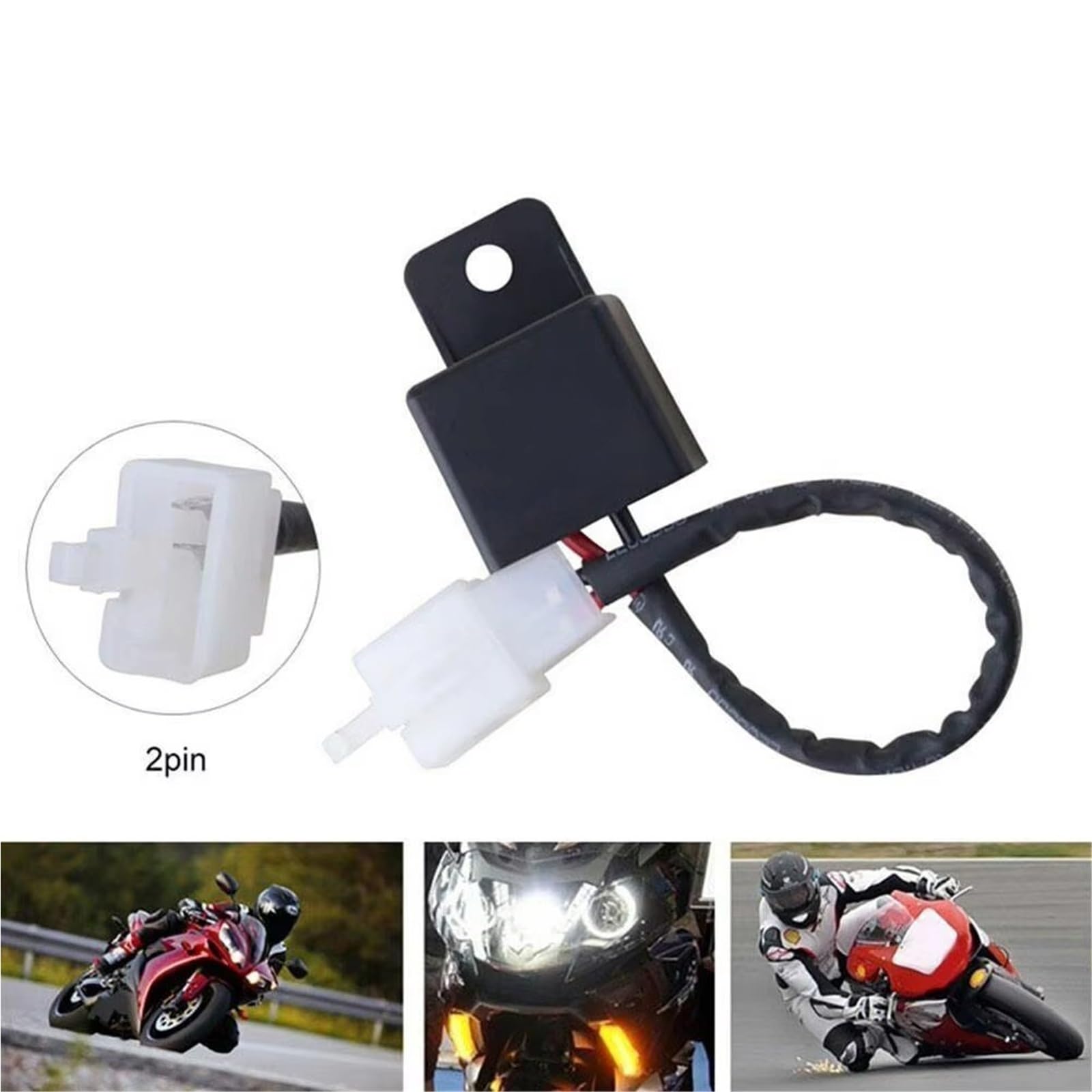 Motorrad Blinkermodul Kompatibel Mit Yamaha Für R1 1998–2023 Motorradschalter Verstellbares Blinkerrelais 2-poliges 12-V-Blinkrelais Lastunabhängiger Blinker