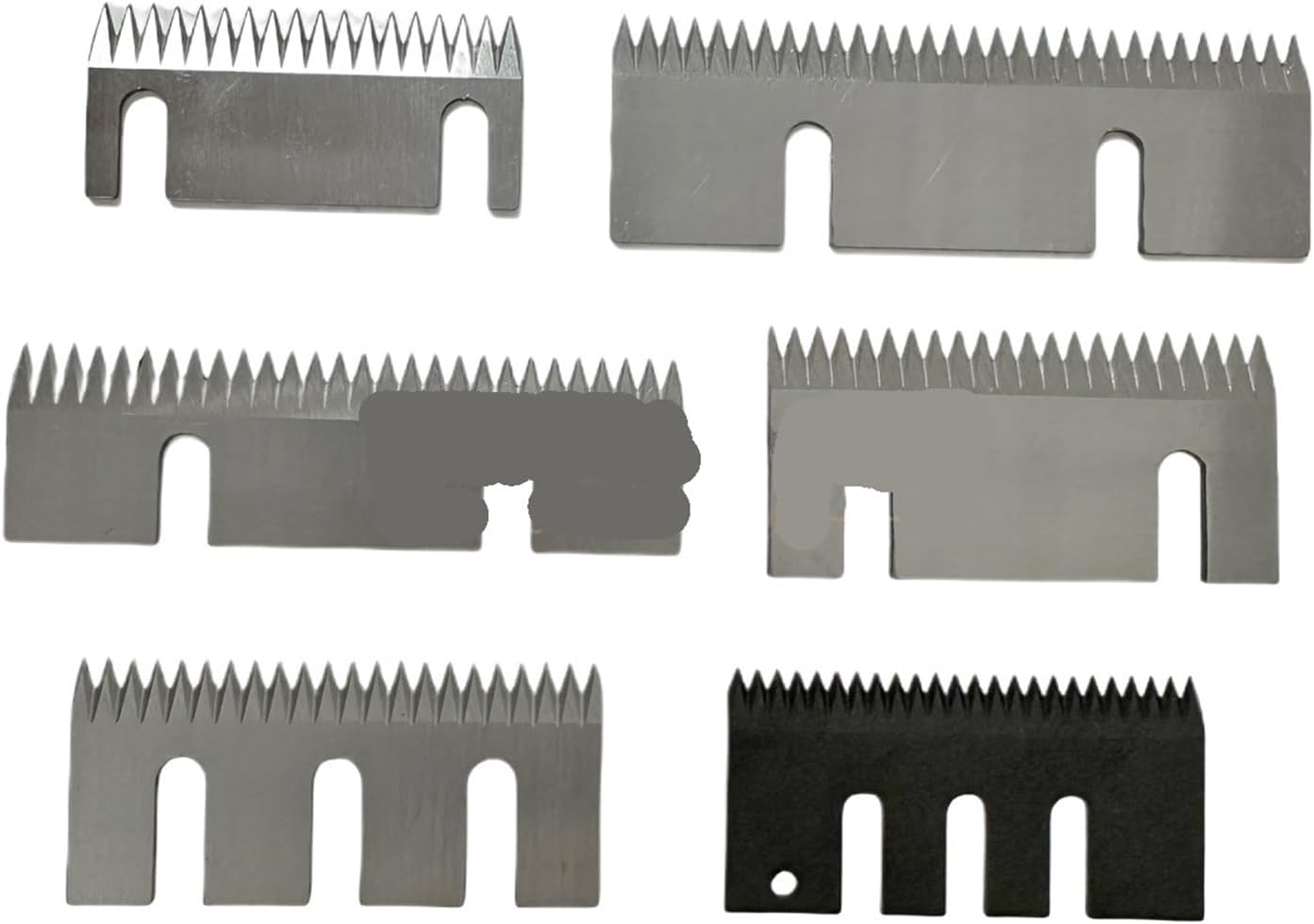 10Pcs Carton Sealer Tooth Blade Semi Auto Adhesive Tape Film Knife Sealing Packing Machine Serrated Blades(65x30x1.5mm 3 Hole)