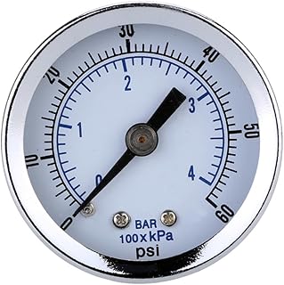 FAVOMOTO Bar Pressure Gauge Compressed Air Pressure Gauge Dual Scale Air Pressure Gauge Compression Oil Pressure Gauge