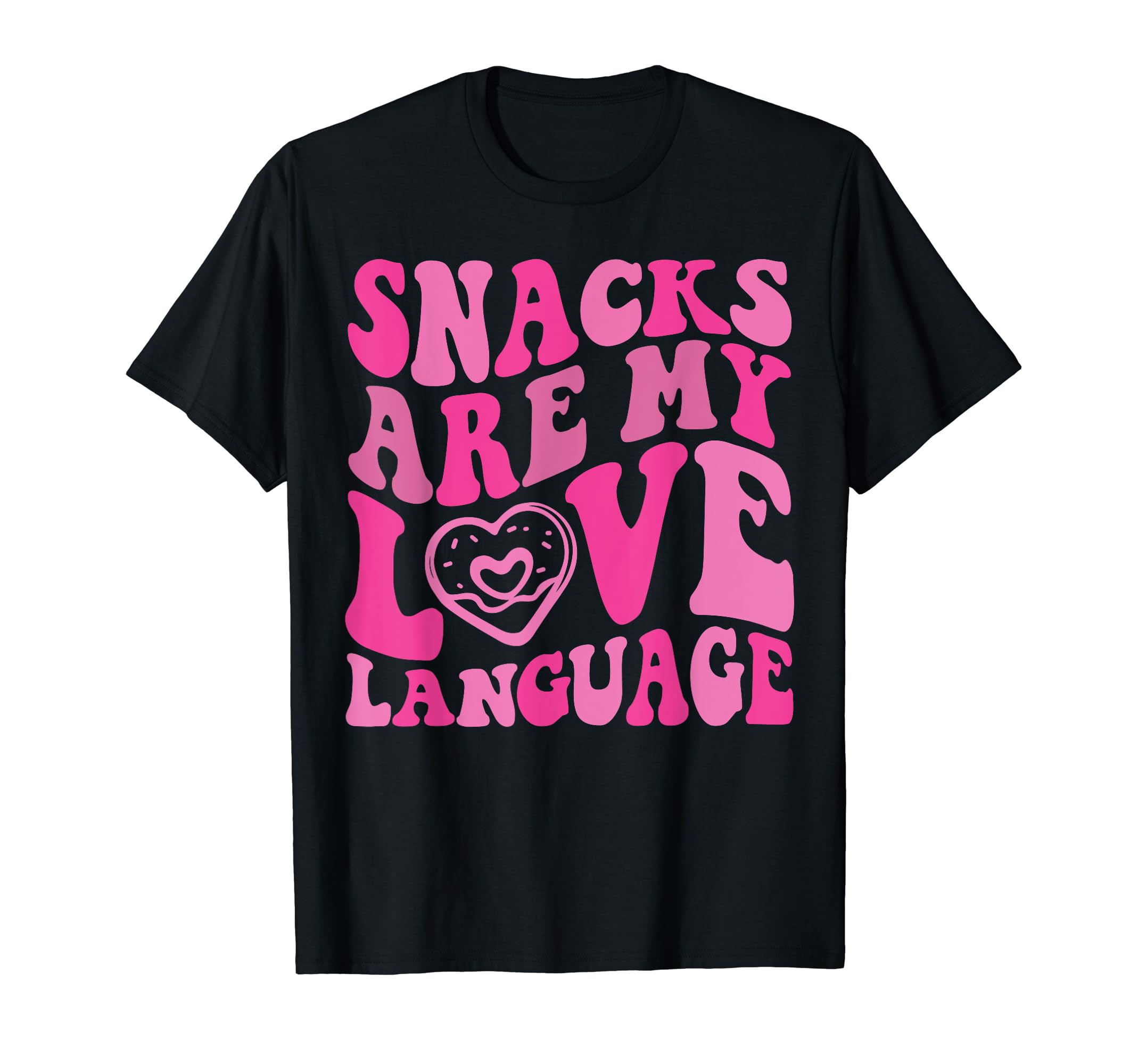 Snacks Are My Love Language Toddler Funny Valentines Day T-Shirt