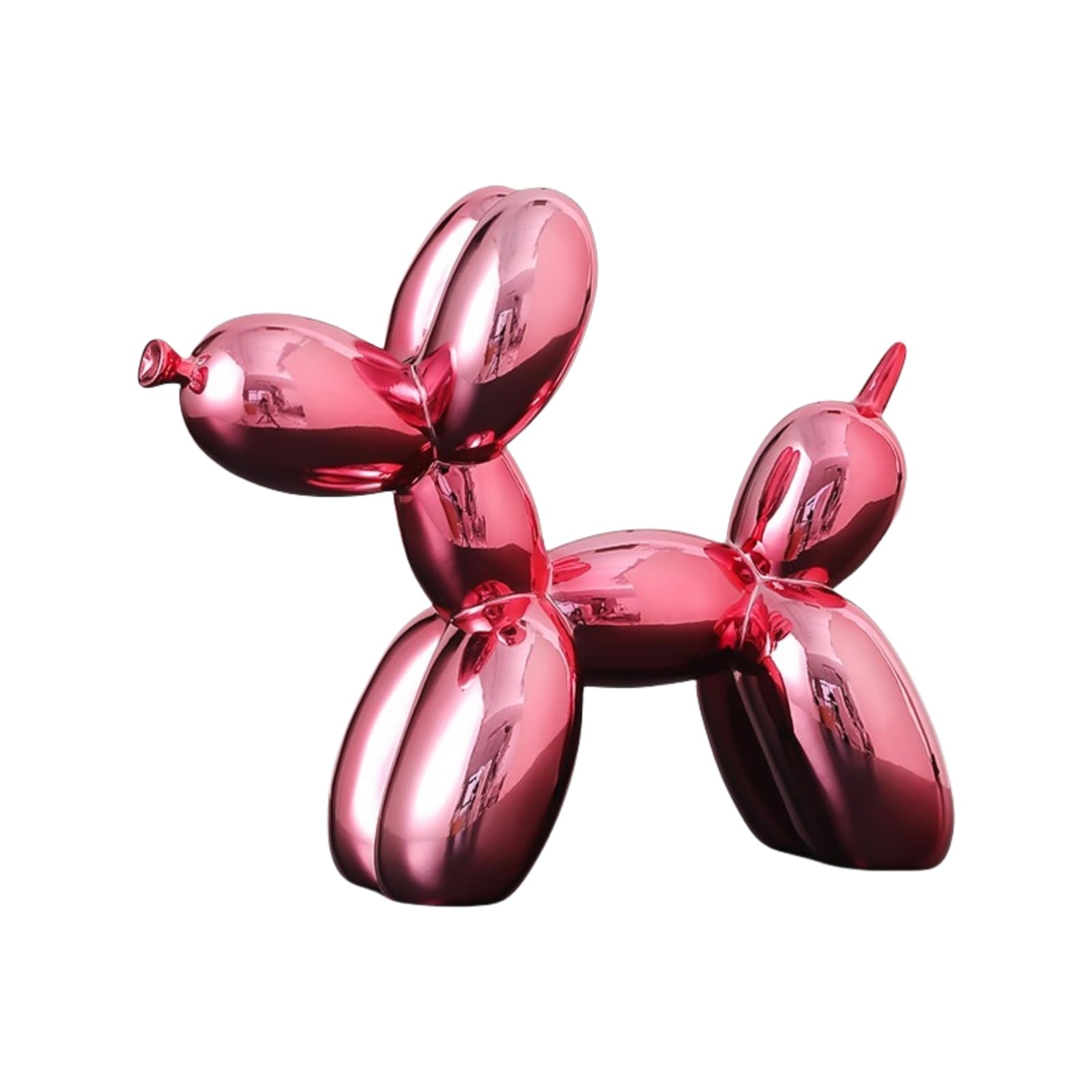 YOYUMI Electroplated Balloon Dog Ornament Resin Material Pink 7.87Inch
