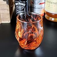 Vista 9 de Juego de 2 vasos de whisky, vasos de rocas, vasos de 8.5 OZ, vasos de cóctel de cristal creativos con diseño retorcido para bourbon, escocés
