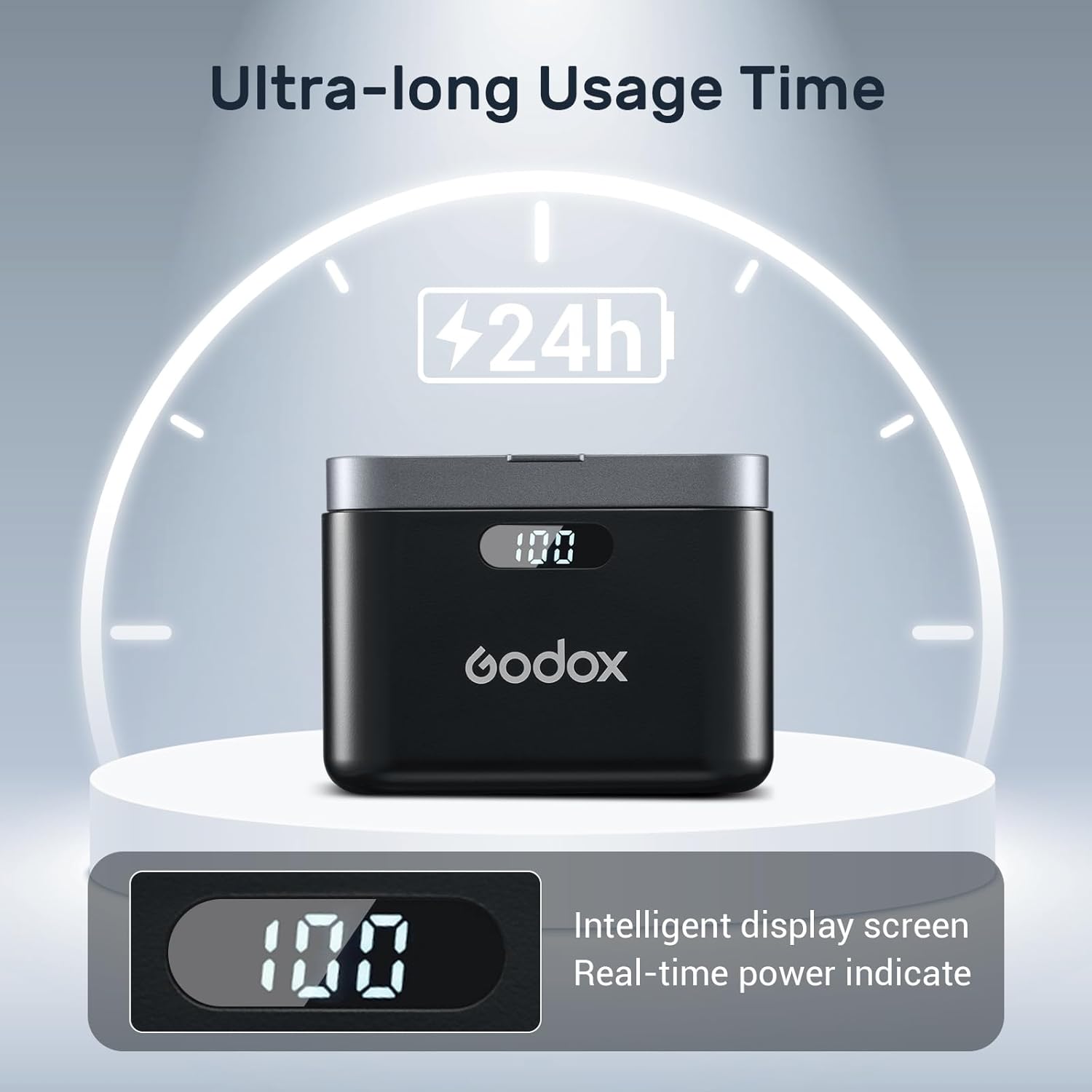 GODOX WES2 Kit2 Wireless Microphone for Camera/PC/Android/iPhone, 2.4GHz Noise Cancelling Lavalier Mic,MFi Certified,656ft Transmission, Wireless Lapel Microphones for Vlogs Interviews Live