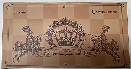 Miniatura 7 de -Juego de ajedrez - Juego de ajedrez magnético de madera | Tablero de ajedrez con alfanumérico, tablero plegable | Juego de ajedrez portátil de