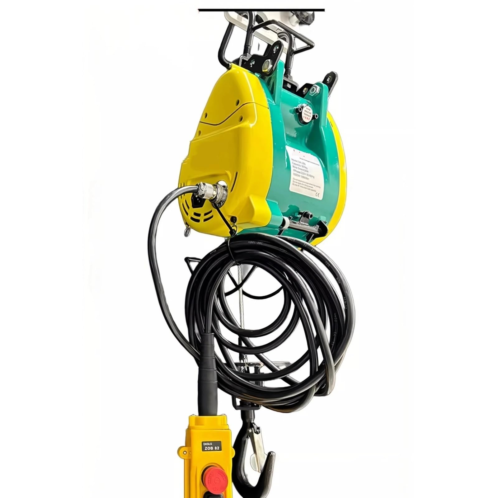 Paranco a Leva Elettrico Argano di sollevamento della gru di sollevamento della piccola gru elettrica 220v della gru di sollevamento della famiglia(Wire and wireless,500 Kg 30m)