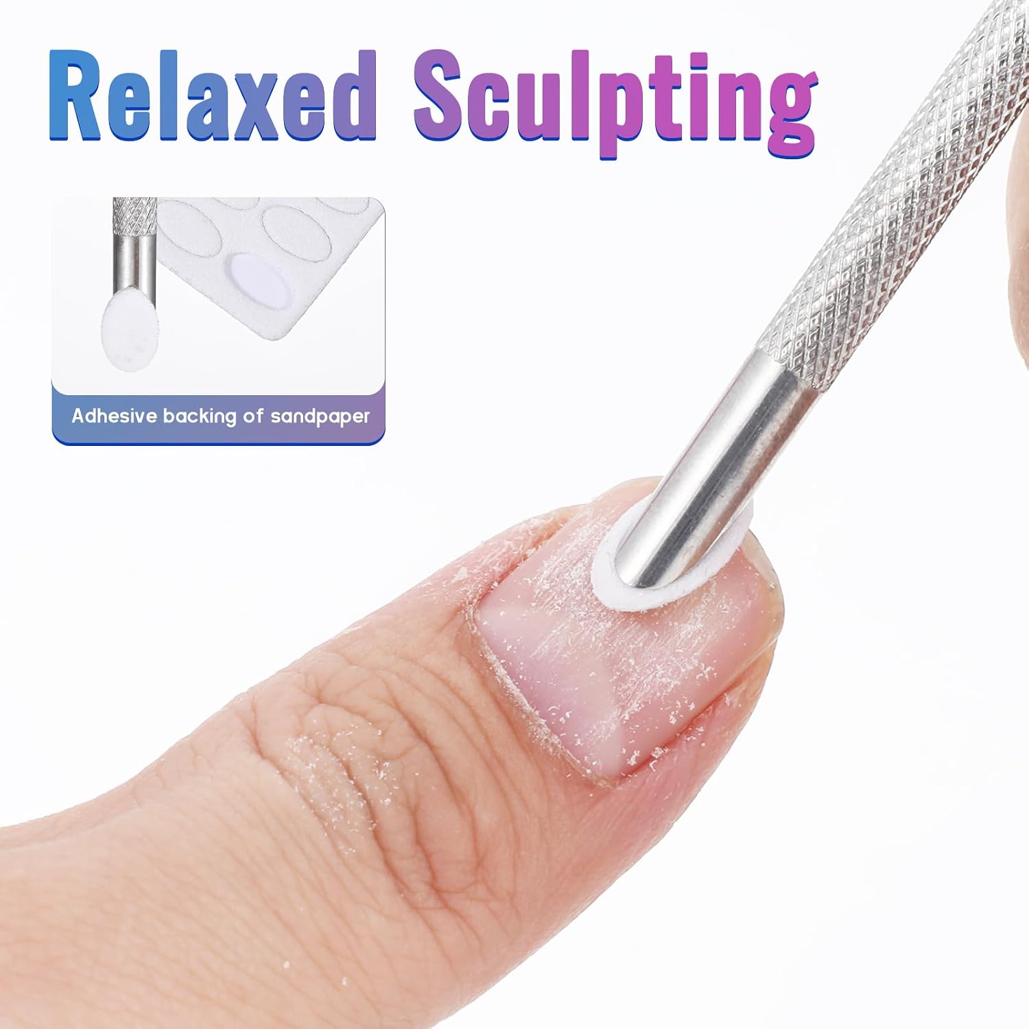 Loop Cuticle Pusher, Stainless Steel Cuticle Scraper Tool, Dual Ended Cuticles Pusher Set for Nail Removing, Home