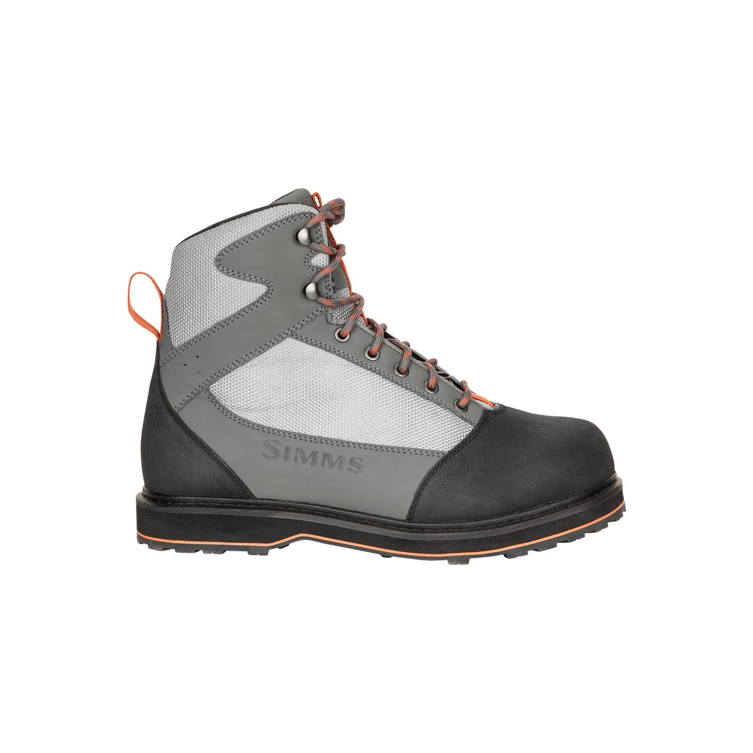 Simms Tributary Rubber Sole Wading Boots for Men and Women - Rugged Fishing Shoes with Ankle Support and Traction Control - Basalt - 9