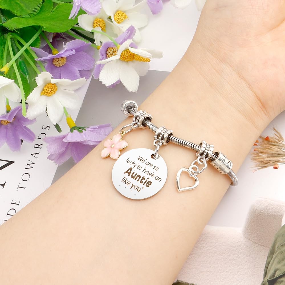 Auntie Gift Ideas,Mothers Day Gifts for Aunt Mothers Day Gifts for Aunts Birthday from Niece Nephew Valentines Mother'sDay Gift for Aunt Christmas Presents for Aunty Retirement Bracelet - Image 2