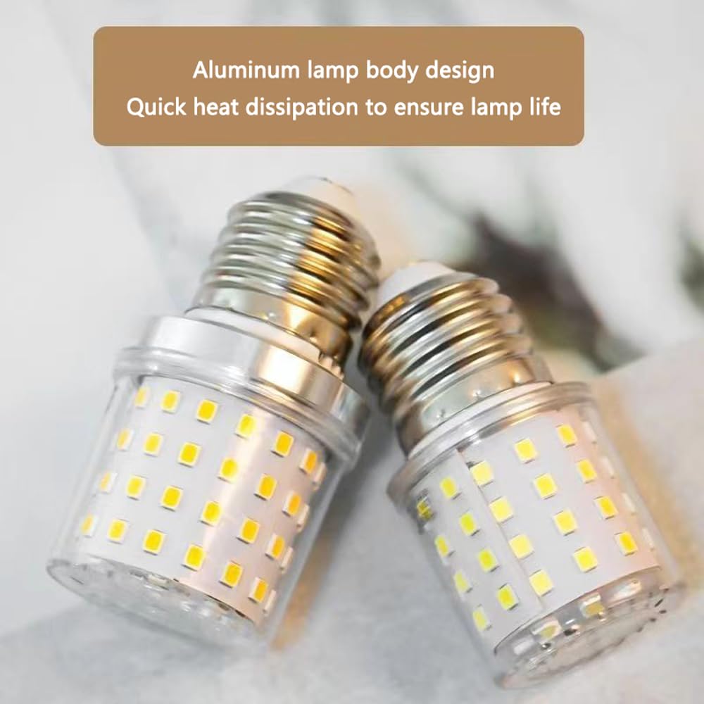 Paquete de 2/10 Bombillas Led de Maíz E27, Natural 4000 K 1600 Lm, Bombilla de Rosca E27 de 16 W Equivalente a Bombillas Incandescentes de 100 W, No Regulable, sin Parpadeo/Warm Light/10Pcs-