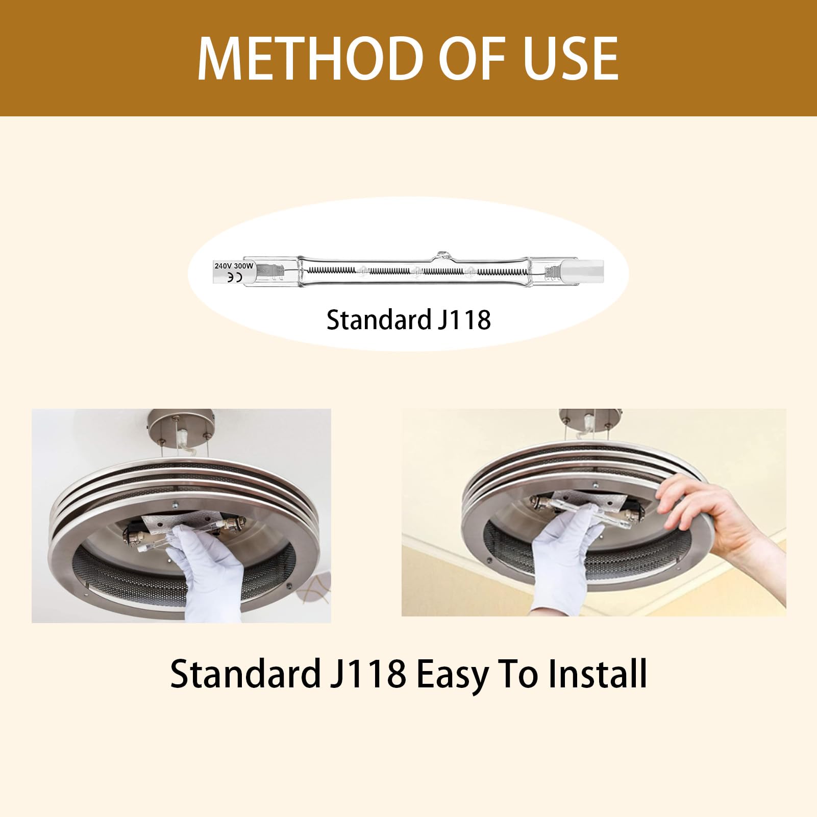 5 Pack Halogen Bulb 118mm Dimmable Compatible with R7S, Tungsten Linear Bulb Warm White Linear Halogen Floodlight - Image 4