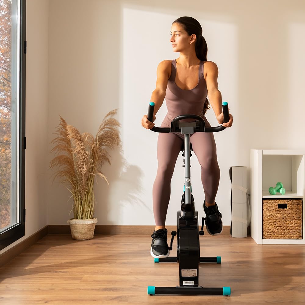 Cecotec Cyclette da Casa Drumfit Indoor 4000 Magnetic Connected | Volano d'Inerzia Da 4 kg, Resistenza Regolabile Manualmente, Regolazione Resistenza Automatica per Percorso, Dispositivi