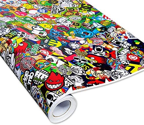 100x150 cm Stickerbomb Car Film Glossy – Sticker Bomb – JDM Sticker Design: Skate
