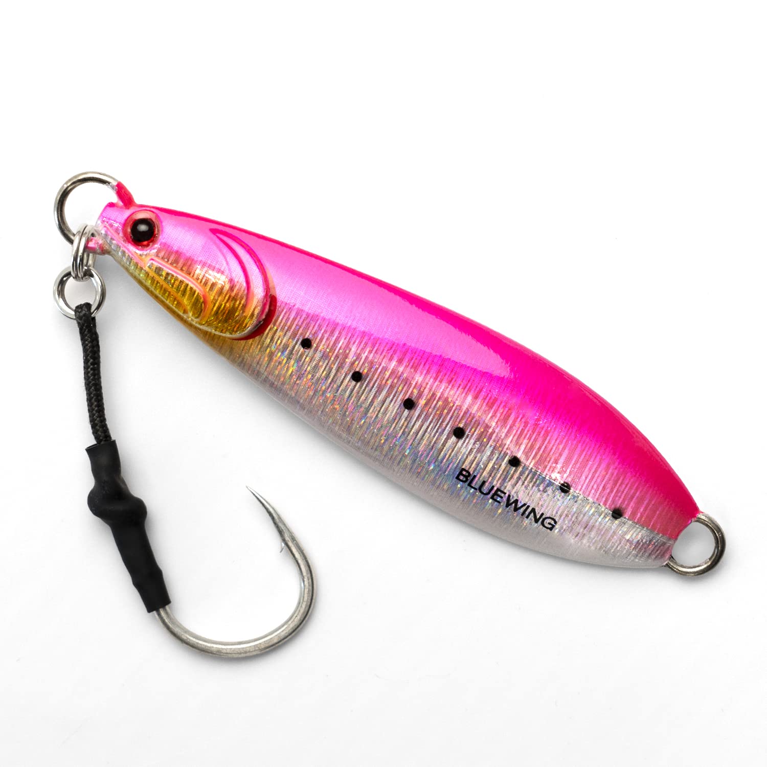 BLUEWINGFishing Lures Saltwater Jigging Lures Vertical Jigs for Saltwater Fish Slow Fall Pitch Sinking Lead Fishing Bait with Hook